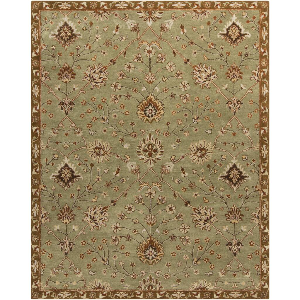 Hand-Tufted Reeves Floral Wool Area Rug - 8' x 10'