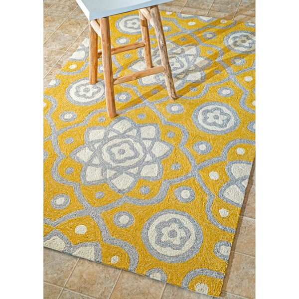 nuLOOM Handmade Modern Indoor/ Outdoor Abstract Yellow Rug (5' x 8') - 5' x 8'