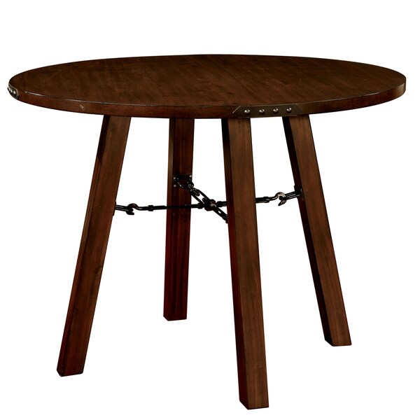 Furniture Of America Montelle Dark Oak Round Counter Height Furniture Of America Montelle Dark Oak Round Counter Height Dining Table
