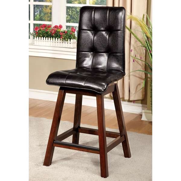 Furniture of America Karille Modern Black Counter Height Chair (Set of ...