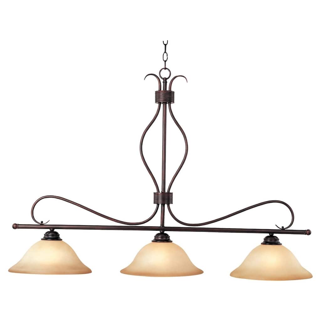 Maxim Basix Chrome Iron 3-light Island Pendant