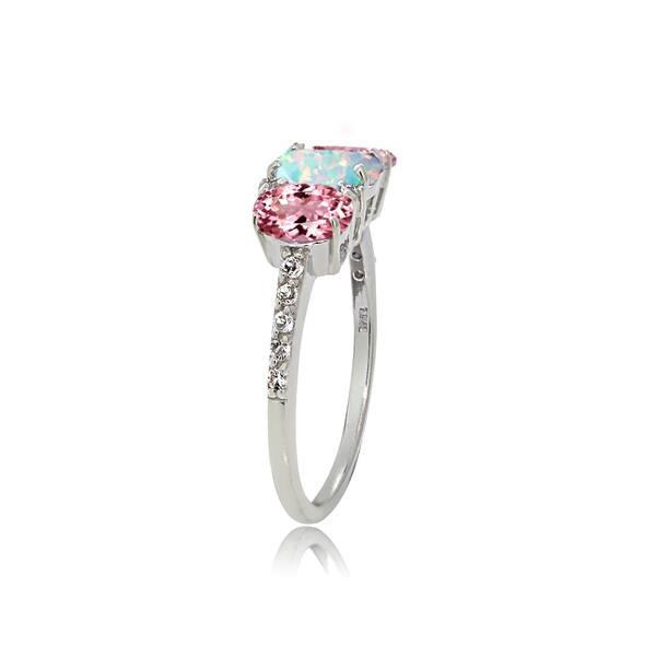 Princesse Cut Tourmaline rose blanc Topaze Fashion Silver Ring Taille 6 7 8 9 10 Princesse Cut Tourmaline rose blanc Topaze Fashion Silver Ring Taille 6 7 8 9 10