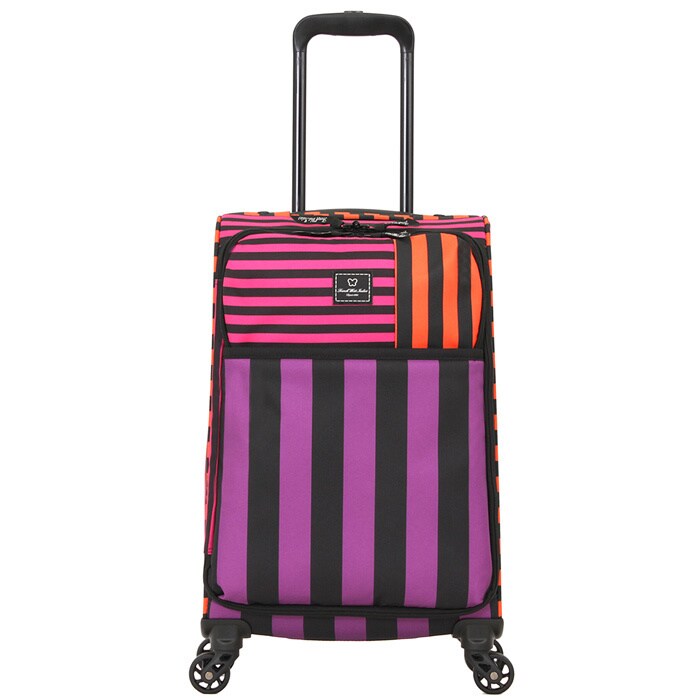 striped carry on luggage