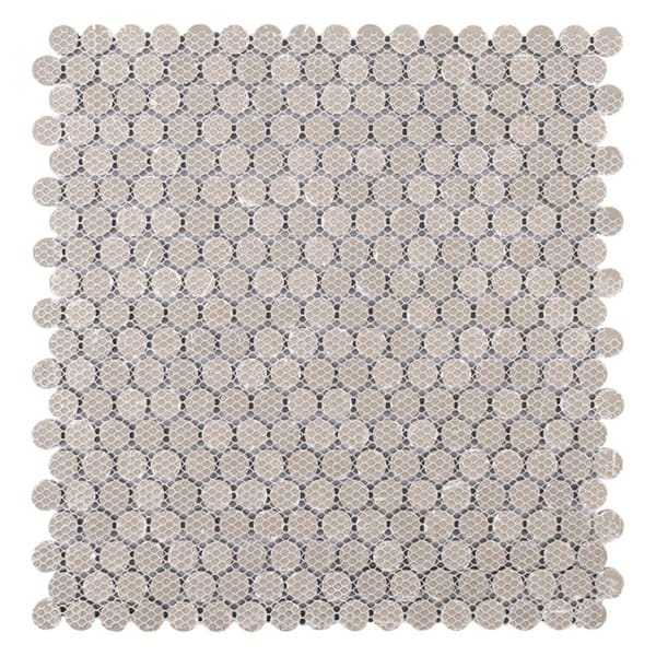 Somertile 11 25x11 75 Inch Asteroid Penny Round Purple Porcelain Mosaic Floor And Wall Tile 10 Tiles 9 4 Sqft Overstock 9930140