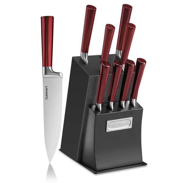 Cuisinart Vetrano Collection Cutlery Red Black 11 Piece Knife Block Cuisinart Vetrano Collection Cutlery Red Black 11 Piece Knife Block Set