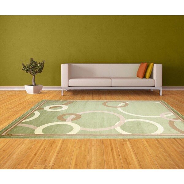 LYKE Home Audrey Green Area Rug - 8' x 11'