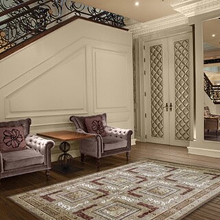 LYKE Home Hazel Beige Area Rug (8' x 11')