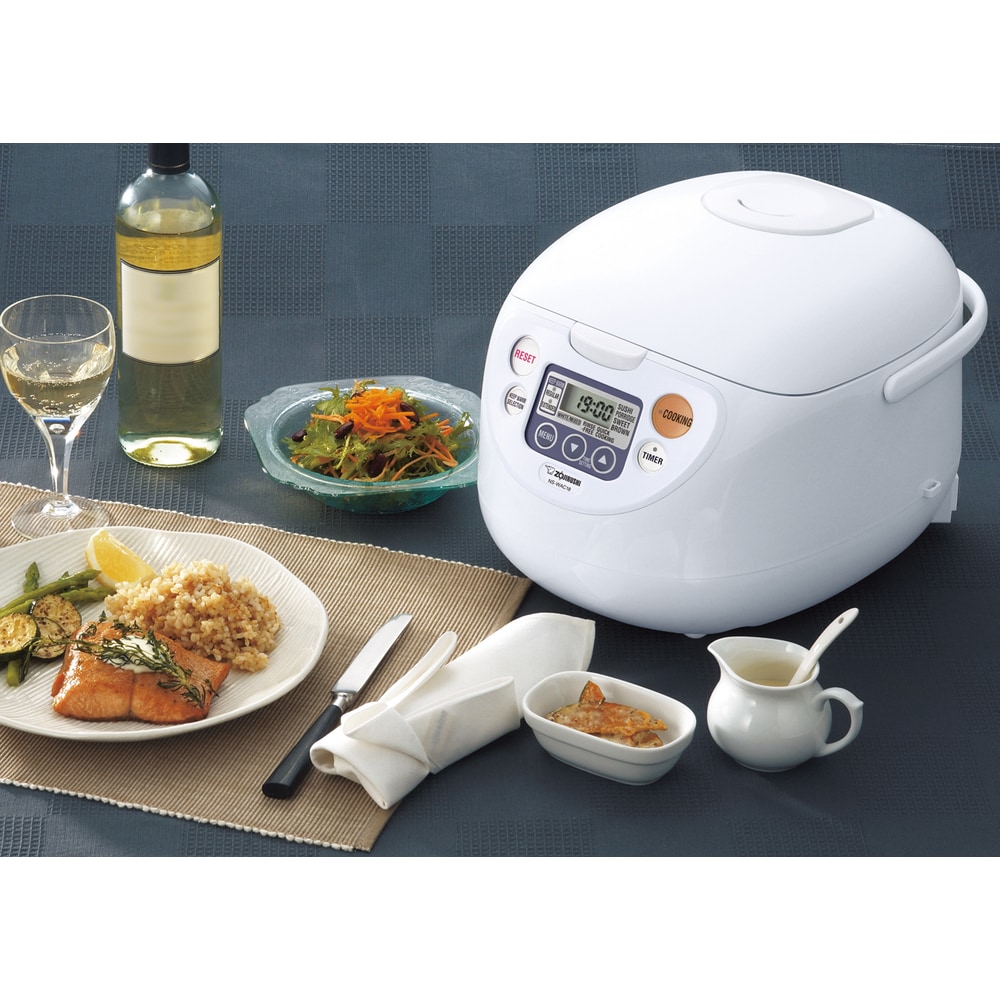 Zojirushi NS-WAC10WD White Fuzzy Logic 5.5-Cup Rice Cooker and