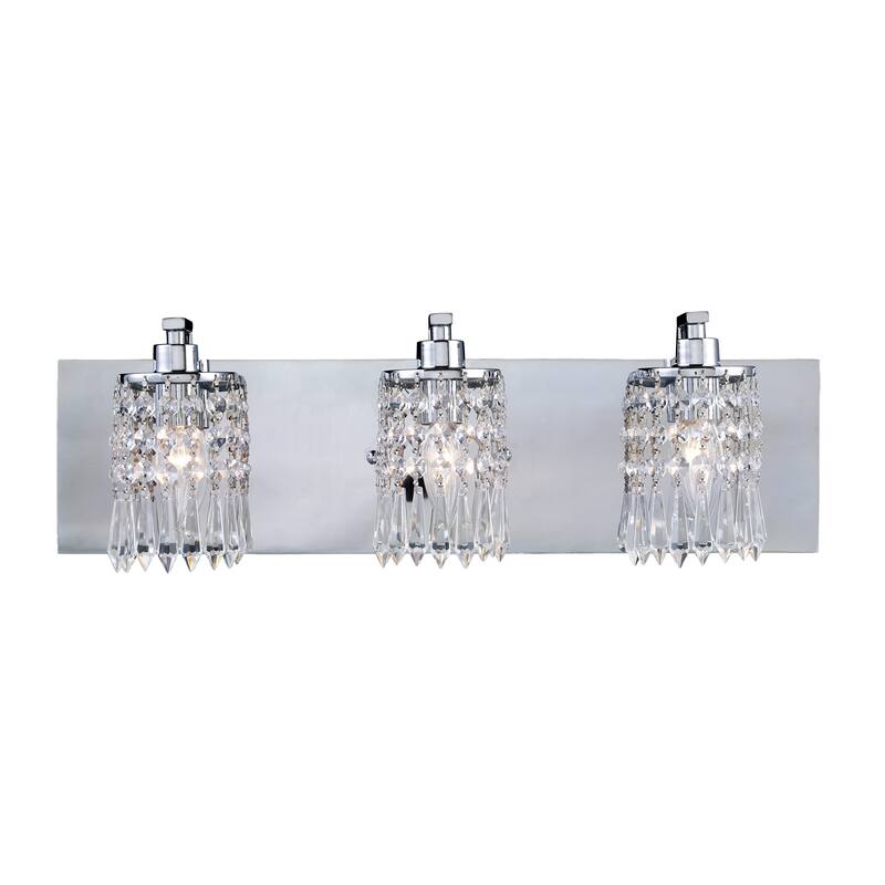 Elk Home Optix Polished Chrome With Crystal 3 Light Vanity Light
