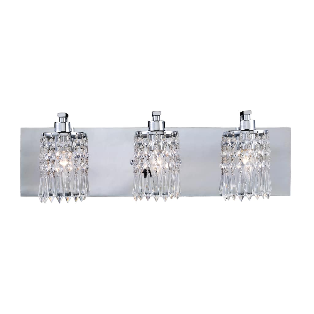 Elk Home Optix Polished Chrome With Crystal 3 Light Vanity Light