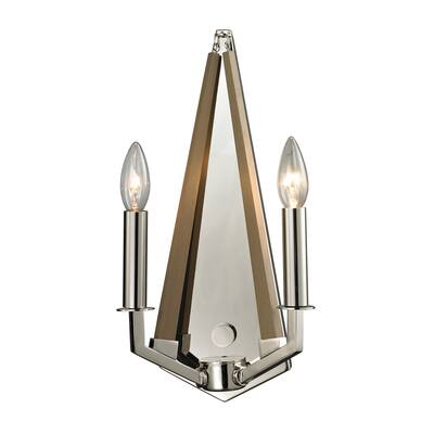Polished Nickel Madera Collection 2-Light sconce