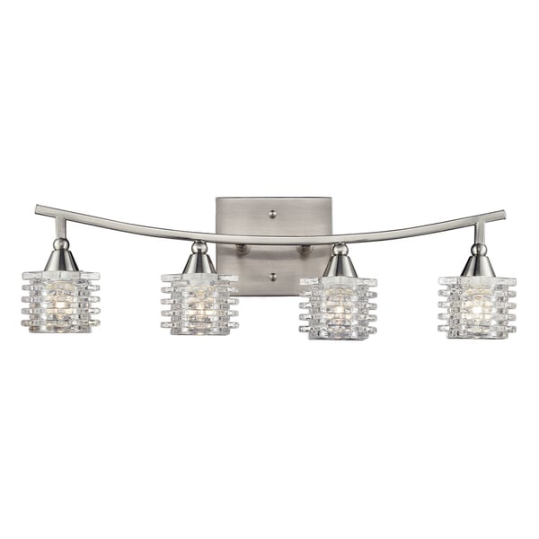 Satin Nickel Matrix Collection 4 Light Bathbar