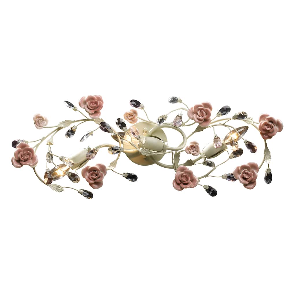 Elk Home Heritage Cream Crystal 3 Light Vanity Light