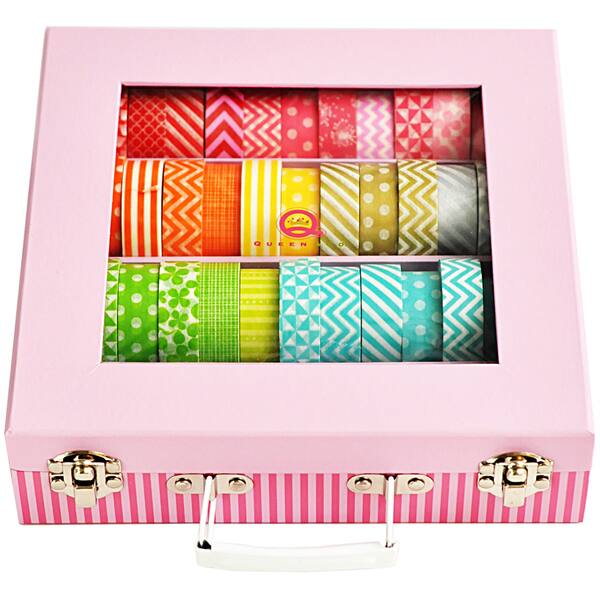 Trendy Tape Storage Case For 48 RollsPink Overstock 9931144