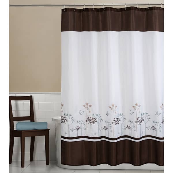 Maytex Angelina Embroidered Fabric Shower Curtain Bed Bath & Beyond 9931153