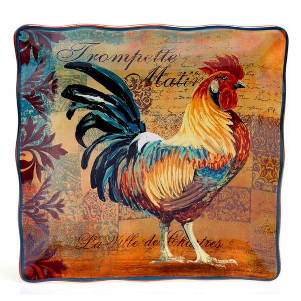 Certified International Tuscan Rooster Serving Platter With