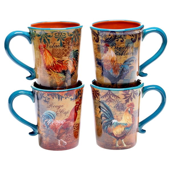 Certified International Bistro 22 oz Mugs (Set of 4)