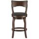Lyla 24-inch Brown Counter Height Swivel Stool by iNSPIRE Q Classic - Dark Grey Linen