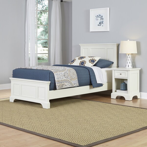 naples twin bed and night standhome styles - free shipping today