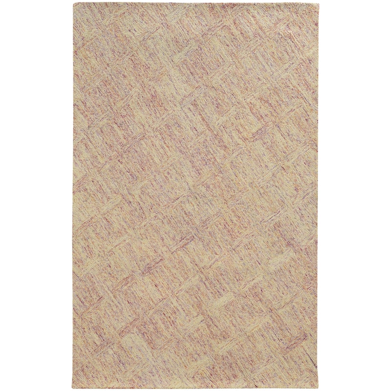 Style Haven Colorscape Handmade Loop Pile Faded Diamond Wool Rug