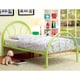 preview thumbnail 10 of 9, Hind Contemporary Full Metal Double Arch Platform Kid Bed by Furniture of America Green