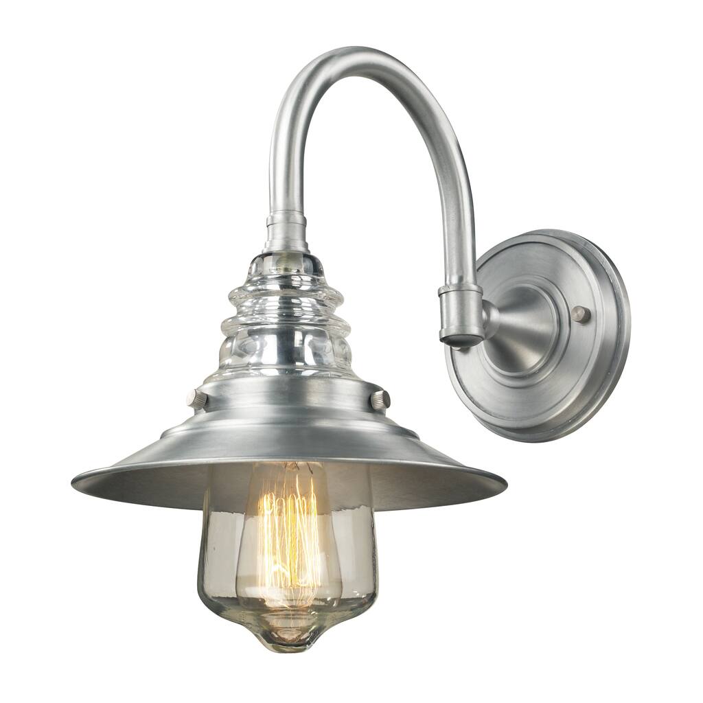 Insulator Glass Collection 1-Light Outdoor Sconce