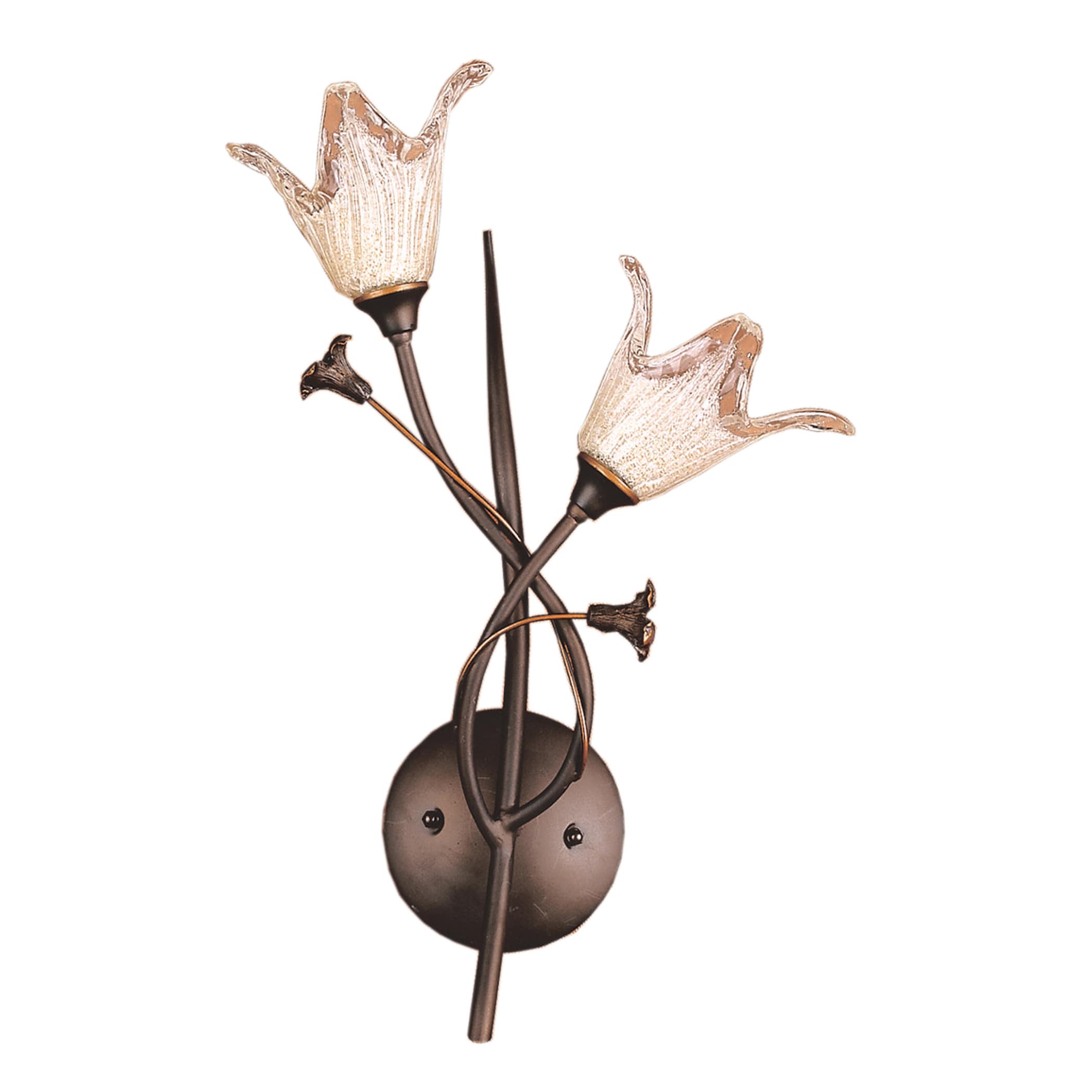 Elk Home Fioritura Aged Bronze With Champagne Glass 2 Light Sconce