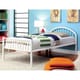 preview thumbnail 7 of 9, Hind Modern Full Metal Single Arch Panel Kid Bed by Furniture of America White