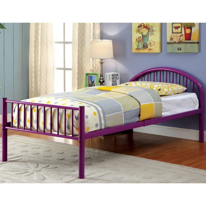 Hind Modern Full Metal Single Arch Panel Kid Bed by Furniture of America