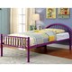 preview thumbnail 4 of 9, Hind Modern Full Metal Single Arch Panel Kid Bed by Furniture of America Purple