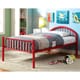 preview thumbnail 5 of 9, Hind Modern Full Metal Single Arch Panel Kid Bed by Furniture of America Red