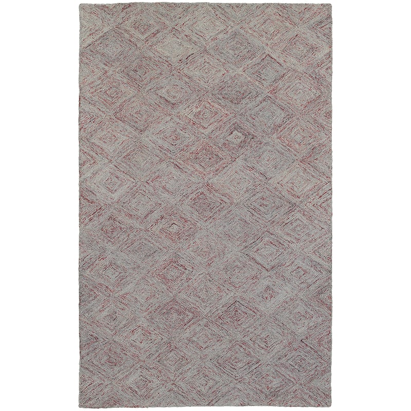 Style Haven Colorscape Handmade Loop Pile Faded Diamond Wool Rug