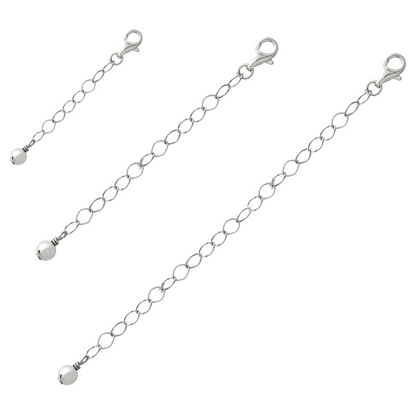 Mondevio Silver Set of 3 Chain Extenders