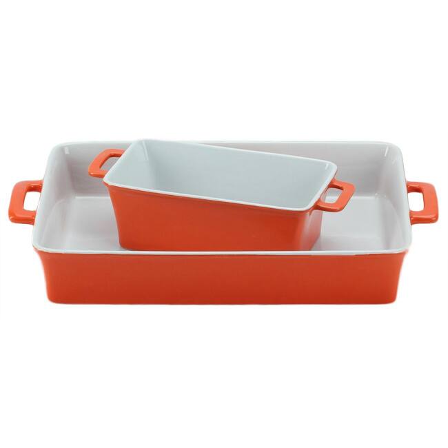 OmniWare Orange Baking Dishes (Set of 2)