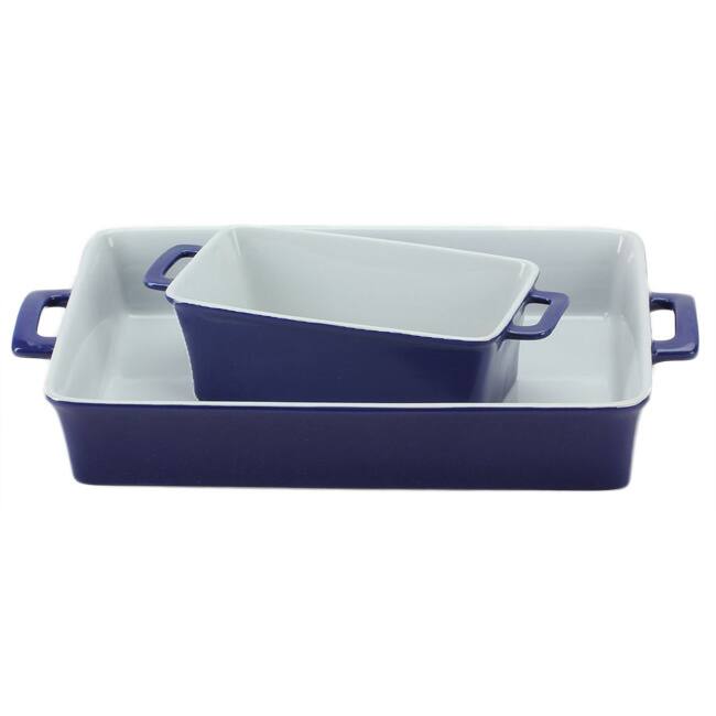 OmniWare Cobalt Blue Baking Dishes (Set of 2)