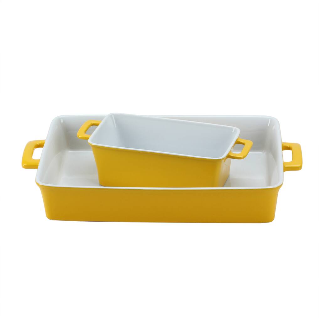 OmniWare Yellow Stoneware Bakers (Set of 2)