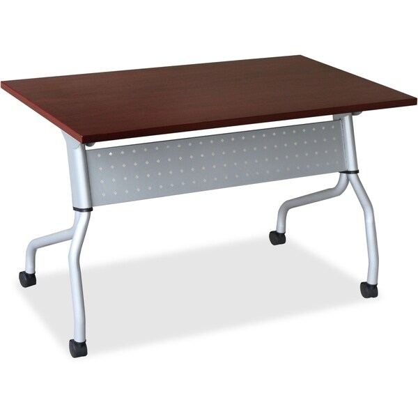 Lorell Mahogany Flip Top Training Table