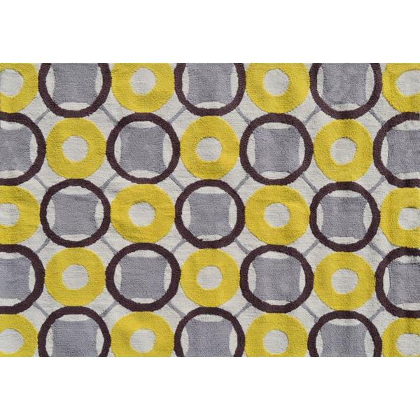 Rounders Yellow Area Rug (5 x 7)   Shopping   Great Deals