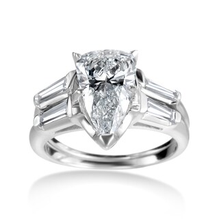 summerrose platinum gia certified 2 25 ct tdw pear and baguette diamond wedding - Platinum Wedding Ring Sets summerrose platinum gia certified 2 25 ct tdw pear and baguette diamond wedding - Platinum Wedding Ring Sets