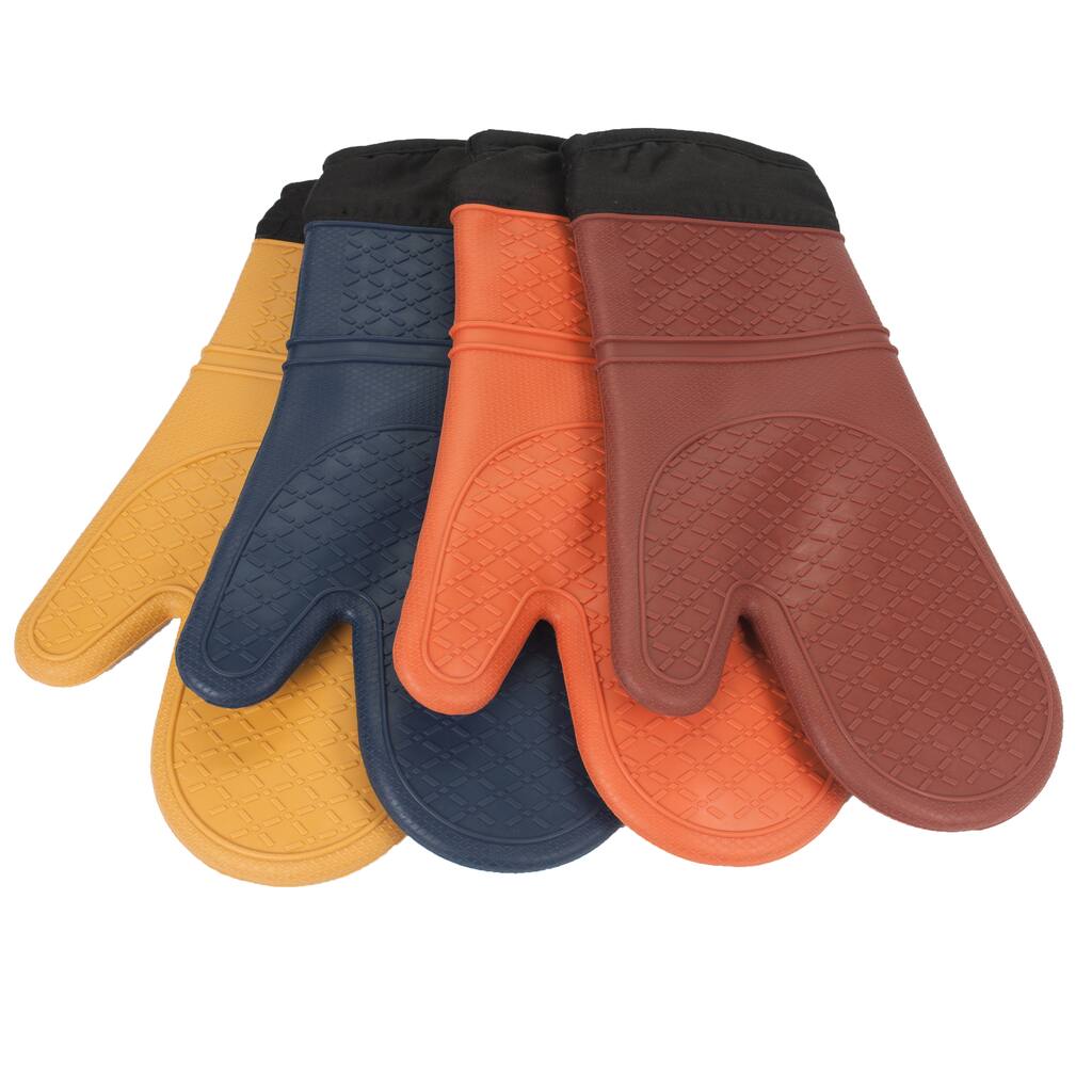 2-pack Silicone Quilted Oven Mitts