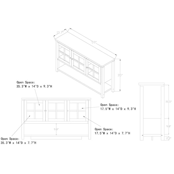 Furniture of America Wins Modern Farmhouse Buffet Table