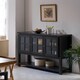 preview thumbnail 9 of 19, Furniture of America Wins Modern Farmhouse 5-shelf Buffet Table