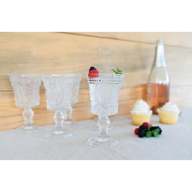 10 Strawberry Street Vatican 8-ounce Clear Goblet (Set of 6)