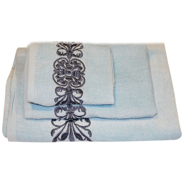 Beautiful Regalia Cotton 3-piece Bath Towel Set - 17091584 - Overstock ...