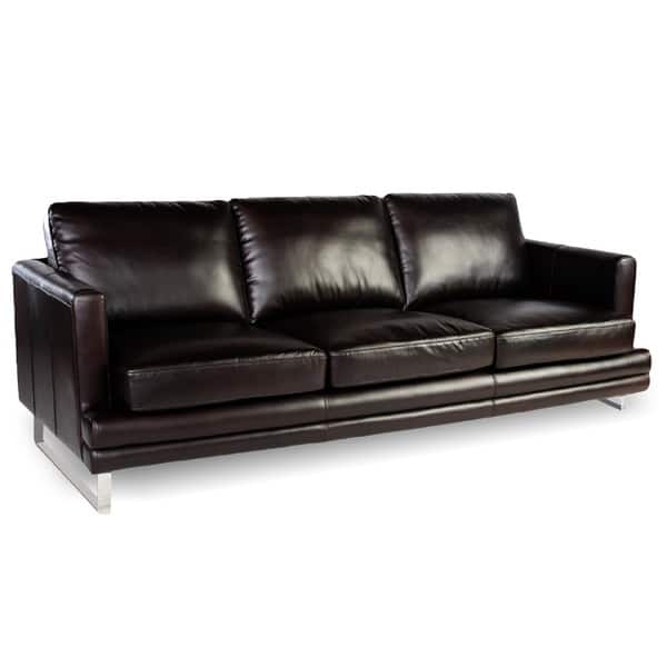 Shop Lazzaro Melbourne Leather Sofa Free Shipping Today