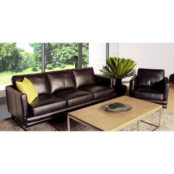 Shop Lazzaro Melbourne Leather Sofa Free Shipping Today