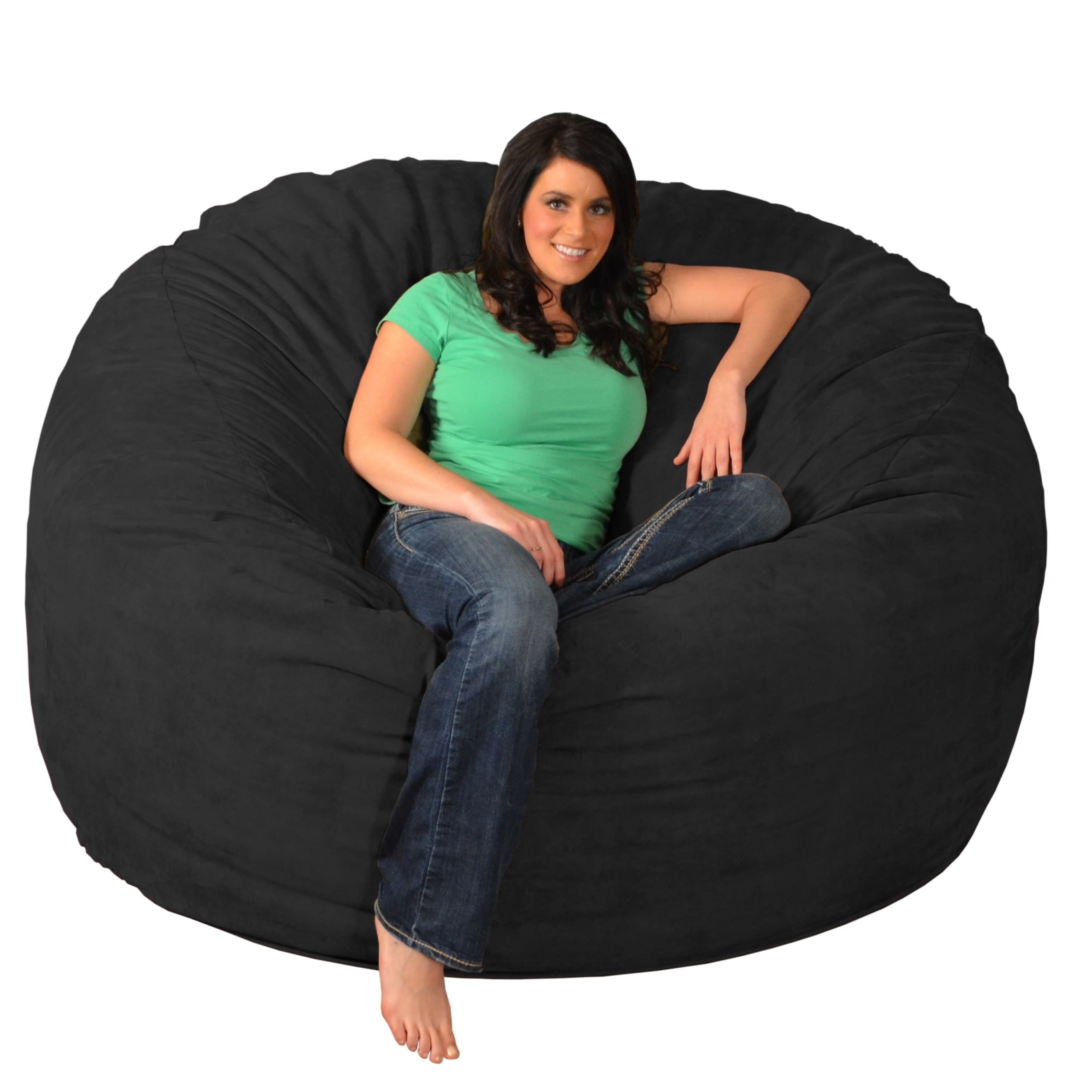 Shop Giant Memory Foam Bean Bag 6 Foot Chair On Sale Overstock