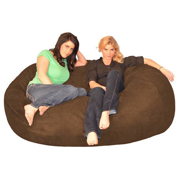 Porch Den Green Bridge 6 Foot Memory Foam Bean Bag Lounger Memory Foam Bean Bag Lounger