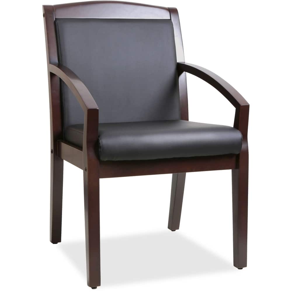 Lorell Sloping Arms Wood Guest Chair