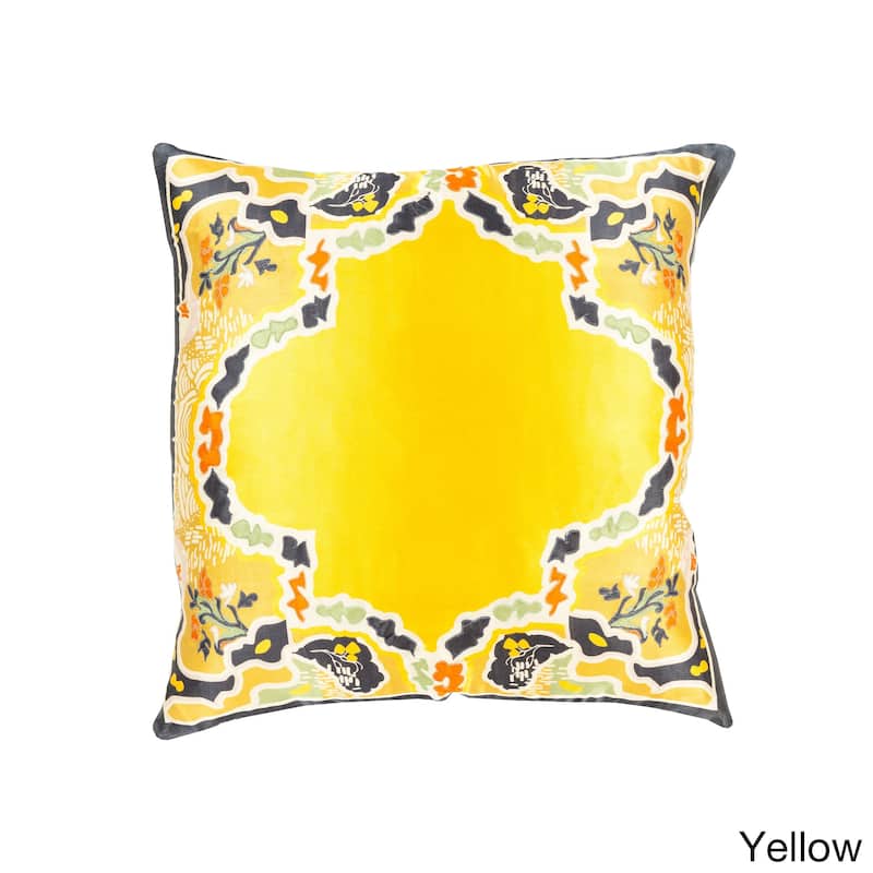 Decorative Densmore 22-inch Poly or Feather Down Filled Throw Pillow - Down - Yellow